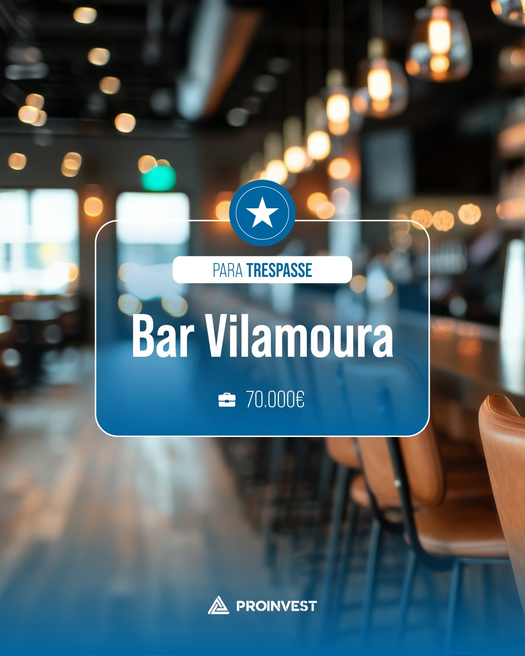 Bar em Vilamoura para trespasse