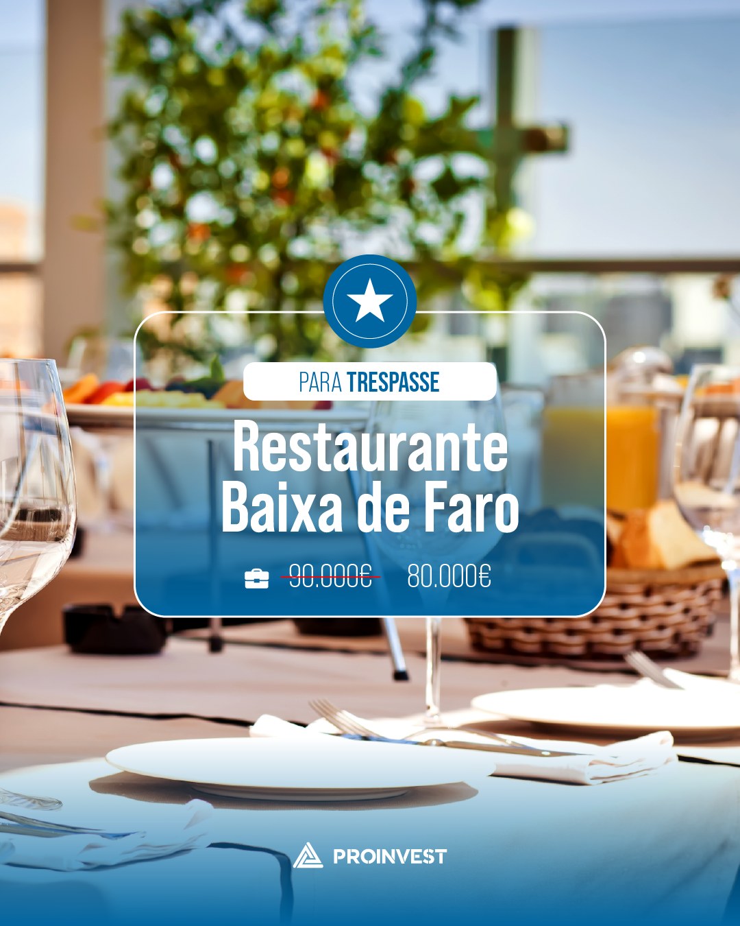Restaurante baixa de Faro para trespasse